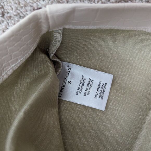 Francesca’s Snake Embossed Mini Skirt | NWT | Women’s Small | Ivory - Picture 4 of 5